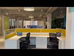 BESTON Arredamento per 4 persone Stazione di lavoro Materiali in alluminio con divisorio