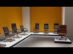 BESTON Sedia da Ufficio Direzionale Girevole con Ruote in Pelle PU