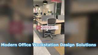 Layout moderni di workstation da ufficio per la collaborazione in team