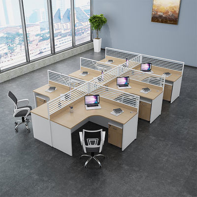 2 4 6 Postazioni di lavoro moderne per ufficio Scrivania Profilo in alluminio Materiale tessuto