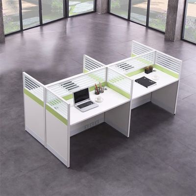 Scrivanie per postazioni di lavoro per ufficio cubicolo Call Center 2400 mm Tavolo per postazione di lavoro per 4 persone