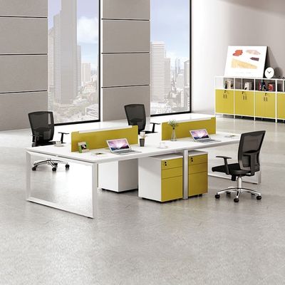 Cubicolo da tavolo per postazione di lavoro per computer da 4 dipendenti verde con scheda E1 MFC