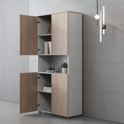 Armadio per ufficio da 31 pollici 4 strati color rovere con pannello in melamina E1