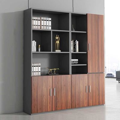 Scaffale in legno per ufficio da 71 pollici Boss scrivania abbinata libreria marrone
