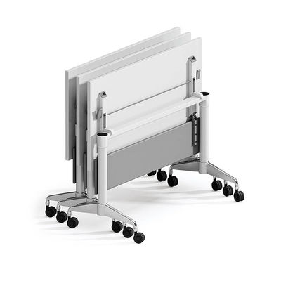 Tavolo Allenamento Pieghevole Rettangolare In Legno Bianco Spessore 25mm Per Sala Riunioni
