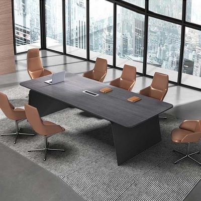 OEM grigio scuro della Tabella della sala riunioni dell'ufficio di 8 Seater per i locali commerciali