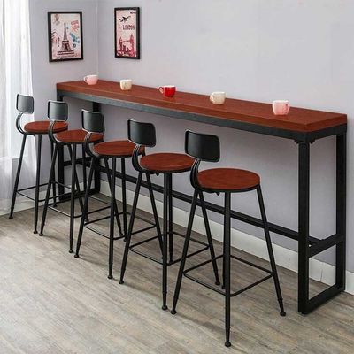 Tavolo da bar vintage rosso da 6,2 pollici resistente ai graffi in melamina portatile