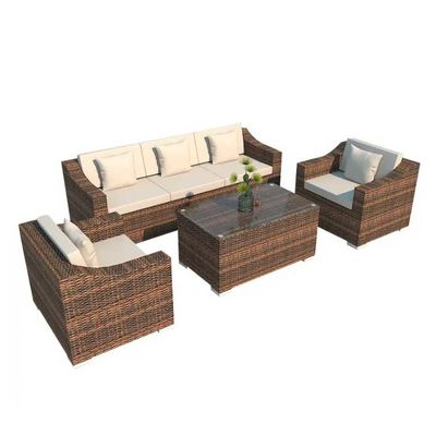 Set di divani ad angolo per esterni da 1,6 m. Mobili da giardino componibili per divani
