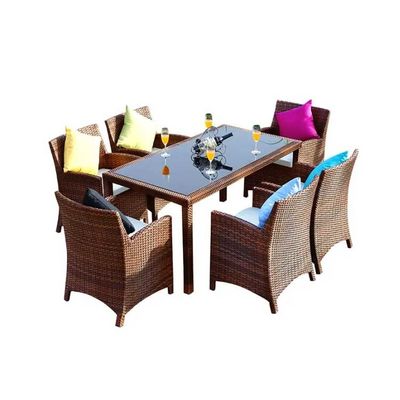 Set di divani angolari per esterni in rattan Sedia da giardino moderna impermeabile ad alta resistenza ai raggi UV