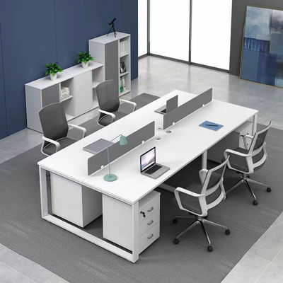 Scrivania impermeabile per ufficio, antimacchia, bianca, con bordo in PVC
