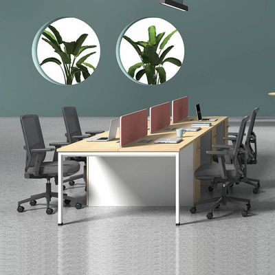 Stazione di lavoro di tavolo di ufficio in legno Stazioni di lavoro per personale aperto modulare per spazi di coworking