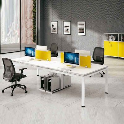 Bianco 4 Persone Ufficio Cubicle Stazione di lavoro Personale Stazione di lavoro aperta