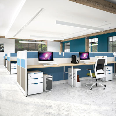 Spessore di 60 mm Stazione di lavoro di ufficio divisori Cubicle 6 Stazione di lavoro del personale Tavolo