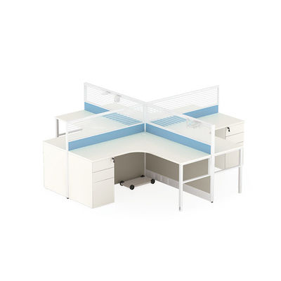 Paritzione in alluminio ufficio Cubicle 4 persone ufficio scrivania ufficio scrivania stazione di lavoro