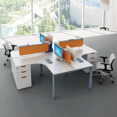 Moderno 4 posti spazio aperto coworking ufficio modulare tavolo stazione di lavoro