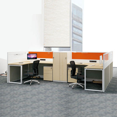 Giallo 4 Persone Call Center Cubicle Office Stazioni di lavoro