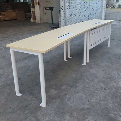 Tavolo di allenamento per ufficio in legno curvo rettangolare