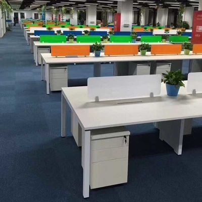 Stazione di lavoro per ufficio bianca a 4 posti