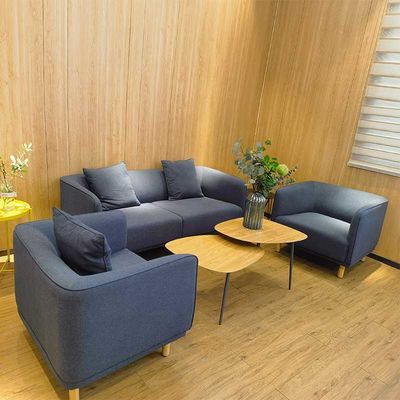 Divano da ufficio in tessuto Divano da 3 posti Divano set con dimensioni personalizzabili e telaio in legno massello