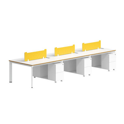 Tavolo da ufficio modulare in legno con armadietto