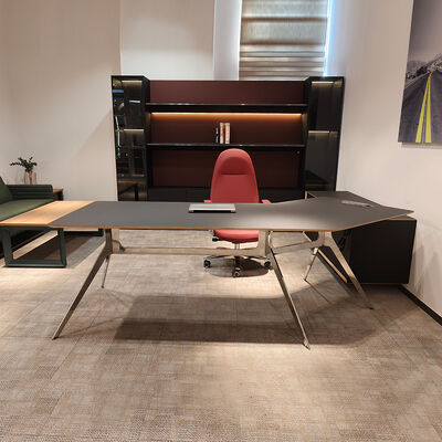 Scrivania da ufficio più venduta 1,8 m moderna a L per ufficio CEO, mobili per ufficio