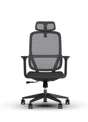 Sedile da ufficio ergonomica regolabile con schiena alta Sedile da lavoro a maglia con braccia